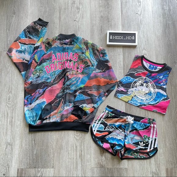 Adidas Originals X Farm Beach Printed Set - Picture 2 of 11
